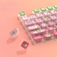 Strawberry Cream 104+12 Clear PC+PBT Dye-subbed Pudding Jelly Keycaps Set ASA Profile Mechanical Keyboard